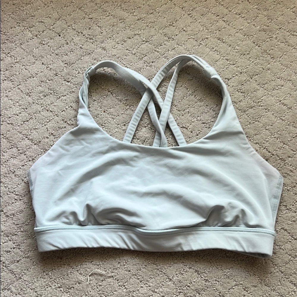 Lululemon Athletica Gray Sports Bra with Criss-Cross Straps